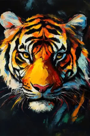 Dagaanbieding Tijger Art schilderij